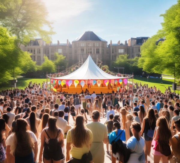 商贸学院新生见面仪式在校园举行